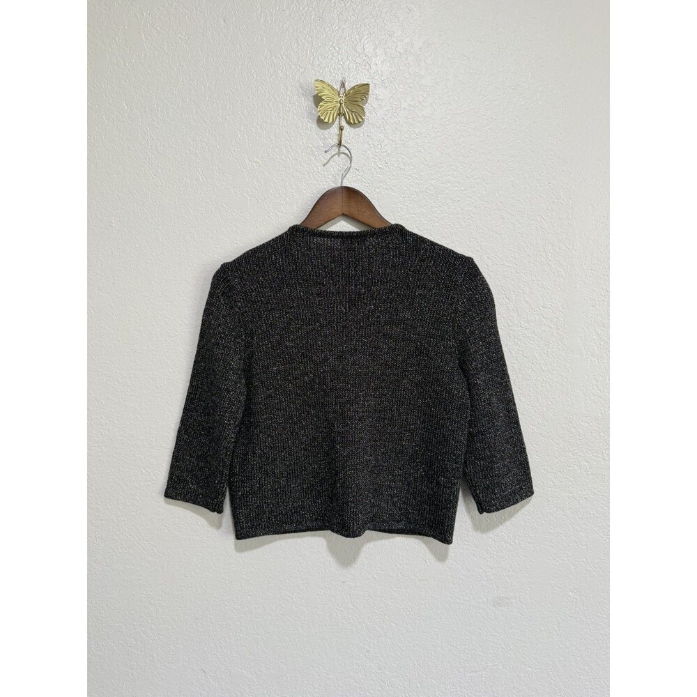Chico's Embellished Open Front Cardigan Sweater Size 0 (S) Glam Festive Party - Picture 3 of 12